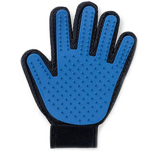 Silicone Pet Grooming Gloves in Blue (Left)