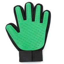 Silicone Pet Grooming Gloves in Green (Left)