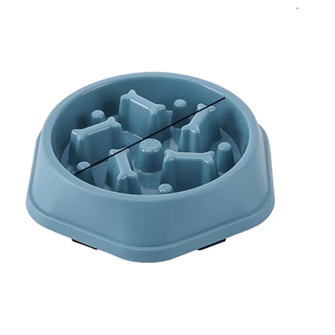 Slow Feeder Dog Bowl in Blue