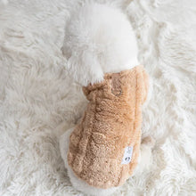 Soft Fleece Winter Sweater for Small Dogs in Coffee