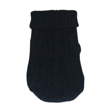 Soft Winter Pet Sweater in Black