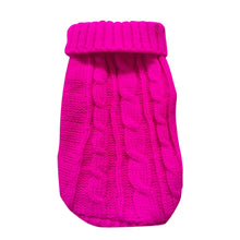 Soft Winter Pet Sweater in Rose Red