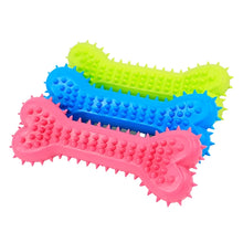 Spiked Rubber Teething Chew Toy in Heart Bones