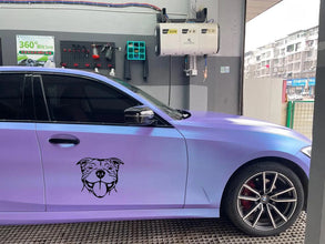 Alternate view of the Staffy Inspired Car Sticker