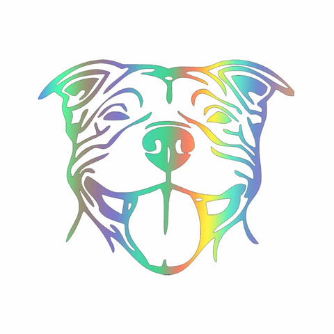 Staffy Inspired Car Sticker in Laser