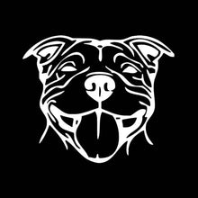 Staffy Inspired Car Sticker in White