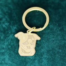 Alternate view of the Stainless Bull Terrier Inspired Keychain