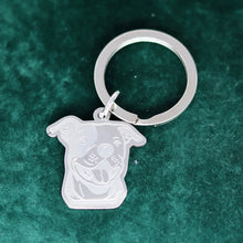 Stainless Bull Terrier Inspired Keychain, product photo 3 of 5