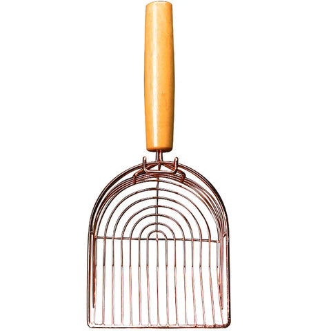 Stainless Steel Litter Shovel in Dark Brown
