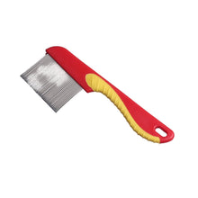 Stainless Steel Pet Anti-Lice Comb in Red