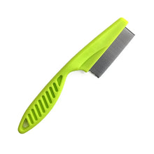 Stainless Steel Pet Hair Shedding Comb in Green