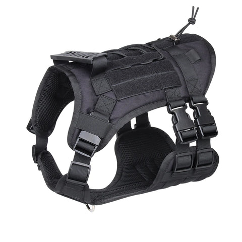 Tactical Dog Harness for Training in Black Harness