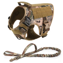 Tactical Military Dog Vest Leash in 2-Piece Set Camouflage