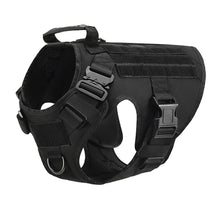 Tactical Military Dog Vest Leash in Black Harness