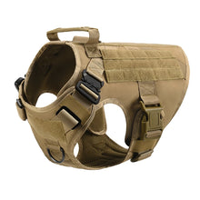 Tactical Military Dog Vest Leash in Brown Harness