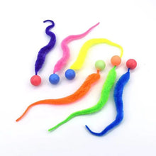 Teasing Indoor Cat Worm Elastic Toy in Random Colour