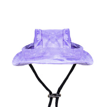 Tie-Dyed Dog Baseball Cap with Ear Holes in Purple