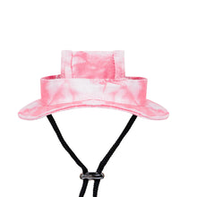 Tie-Dyed Dog Baseball Cap with Ear Holes in Red