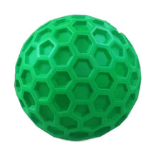 Green tough rubber dog chew ball