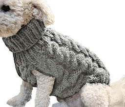 Turtleneck Sweater for Dogs in Grey
