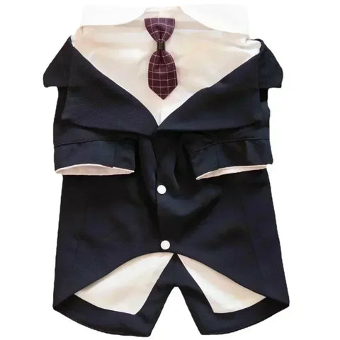 Tuxedo Wedding Suit for Dogs in Black