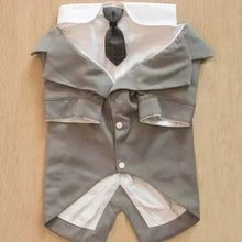 Tuxedo Wedding Suit for Dogs in Grey