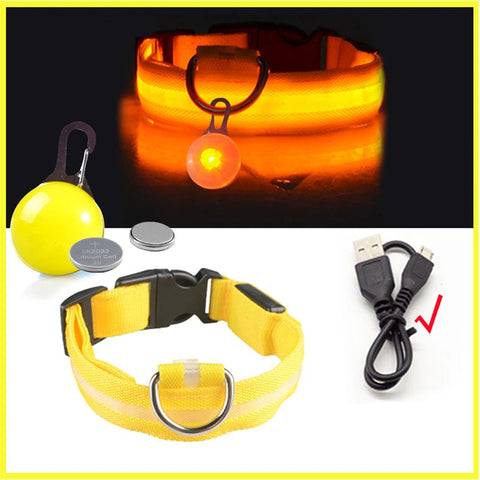 USB Charging Glowing Dog Collar