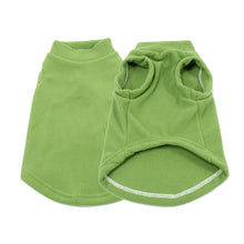 Warm Fleece Pet Vest for Winter Comfort in Dark Green