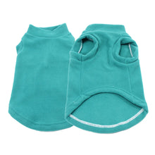 Warm Fleece Pet Vest for Winter Comfort in Lake Blue