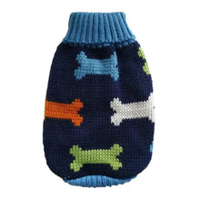 Warm Knitted Dog Sweater in Blue