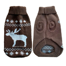 Warm Knitted Dog Sweater in Brown