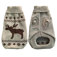 Warm Knitted Dog Sweater in Grey