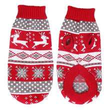 Warm Knitted Dog Sweater in Red