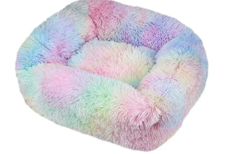 Washable Dog Bed in Rainbow