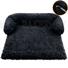 Washable Soft Bed for Pets in Black with Zipper