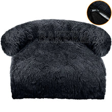 Washable Soft Bed for Pets in Dark Grey with Zipper