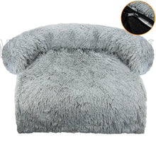 Washable Soft Bed for Pets in Light Grey with Zipper
