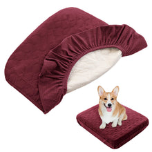 Washable Waterproof Dog Bed Covers in Burgundy