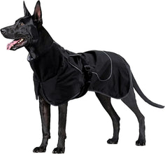 Waterproof Dog Jacket with Fleece Lining in Black