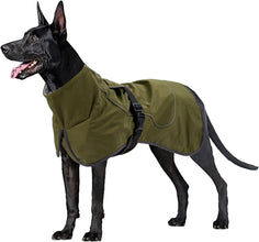 Waterproof Dog Jacket with Fleece Lining in Green
