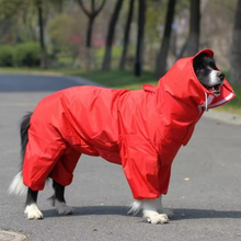 Waterproof Dog Rain Suit in Red
