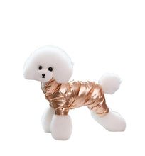 Waterproof Faux Leather Pet Hoodie in Golden