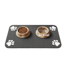 Waterproof Pet Feeding Mat in 20X30cm Black