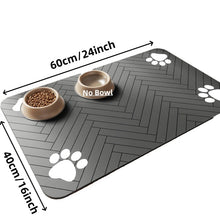Waterproof Pet Feeding Mat in 40X60cm Black