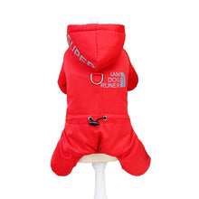 Waterproof Pet Jumpsuit Warm Coat in Red