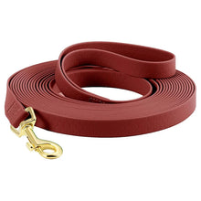 Waterproof PVC Dog Leash in Burgundy Red