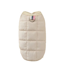 Windproof Padded Dog Coat for Warmth in Beige