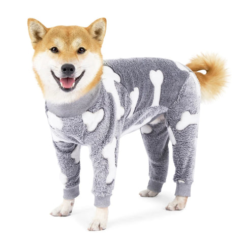 Winter Dog Clothing Flannel Dog Pyjamas