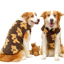 Winter Flannel Dog Coat Pyjamas in Brown Bear