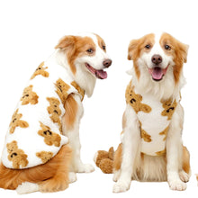 Winter Flannel Dog Coat Pyjamas in White Bear